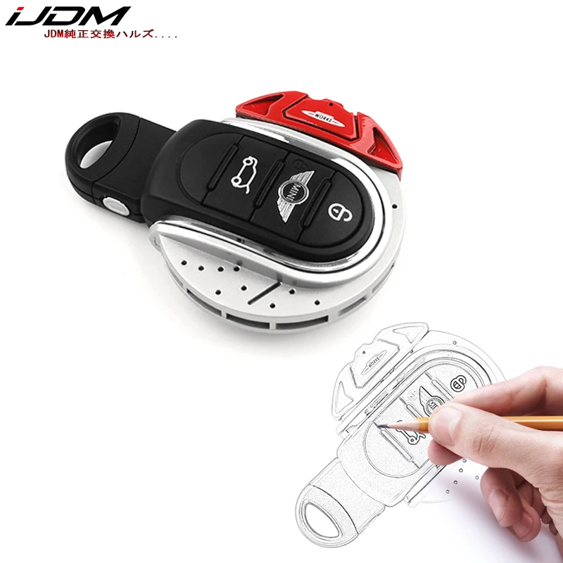 IJDMTOY красный JCW тормозной диск форма брелок Оболочка Чехол для MINI Cooper 3rd Gen F55 F56 F57 F54