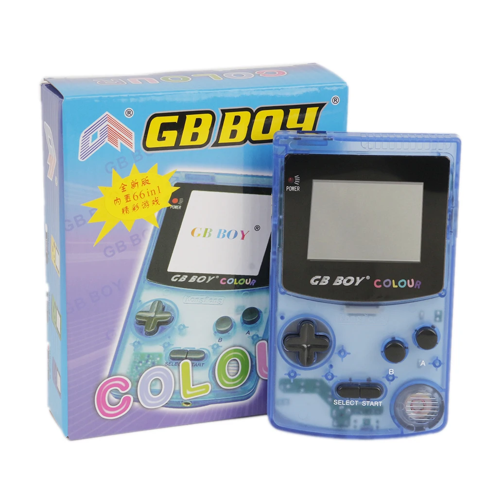 5 шт./лот GB Boy Colour Color Handheld Game Player 2.7" Портативная Классическая Игровая Консоль с Подсветкой 66 Встроенных Игр.