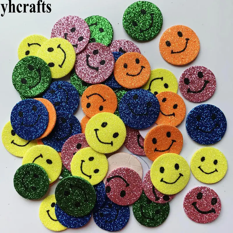 50PCS glitter smile 1 сумка/Лот. Форма руки пенные наклейки детский сад орнамент, Ранние обучающие промыслы набор для скрапбукинга Классические игрушки ручной работы домашнюю работу - Цвет: 50PCS glitter smile