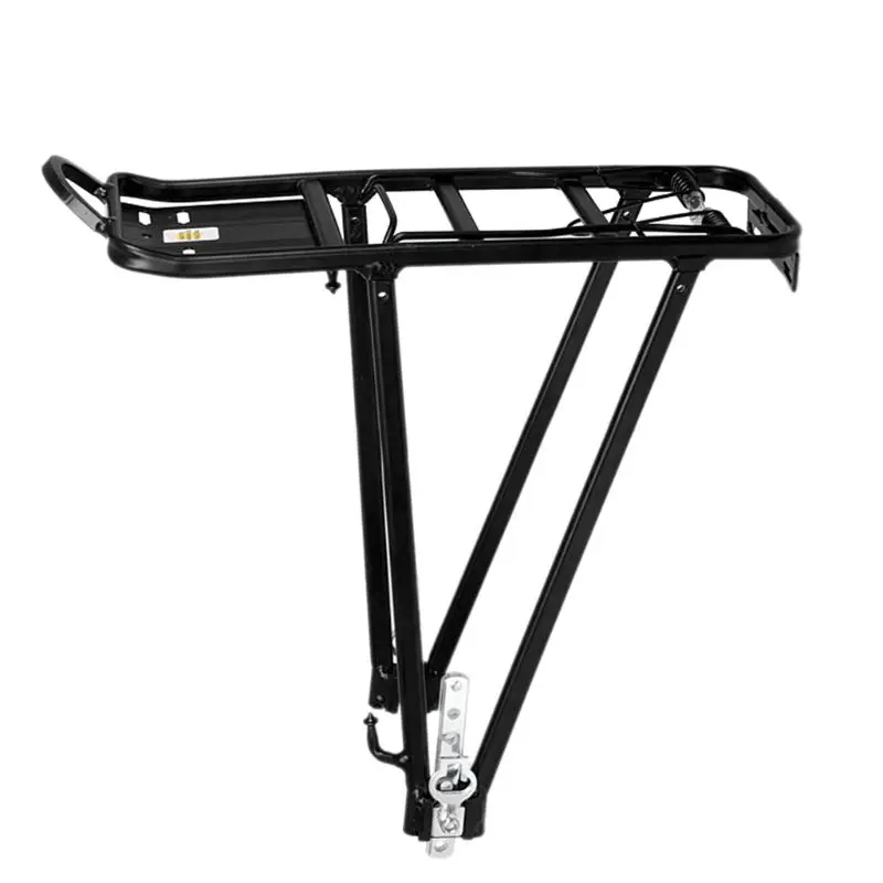 

2021 New Heavy Bicycle Bike Rear Shelf Aluminum Alloy Frame Bracket Black Adjustable Luggage Rack