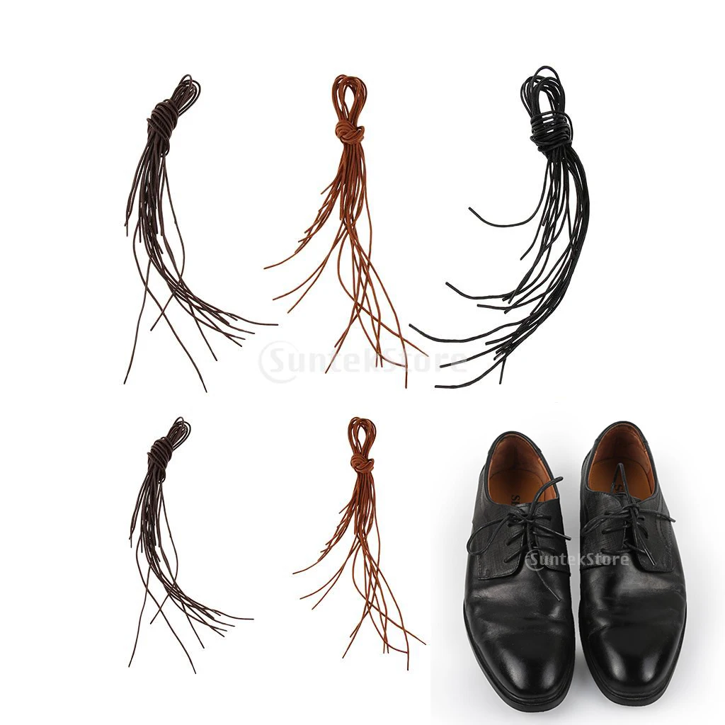 

5 Pieces Waterproof Round Waxed Shoelace Boots Shoe Laces Supplies