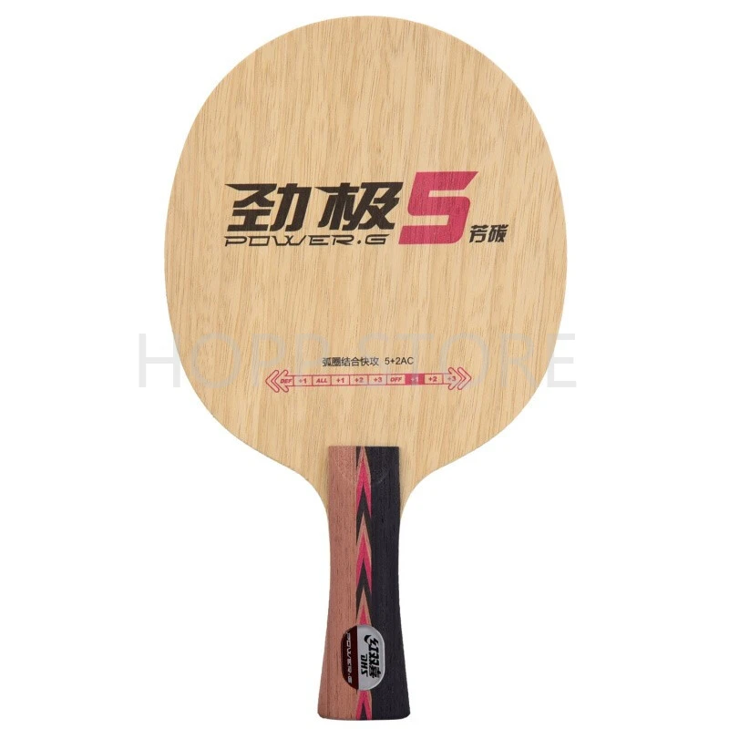 Фото DHS PG5 PG5X POWER-G 5 PG 5 Лезвие для настольного тенниса 5 + 2 ракетки ALC Оригинальная бита для пинг-понга DHS №2