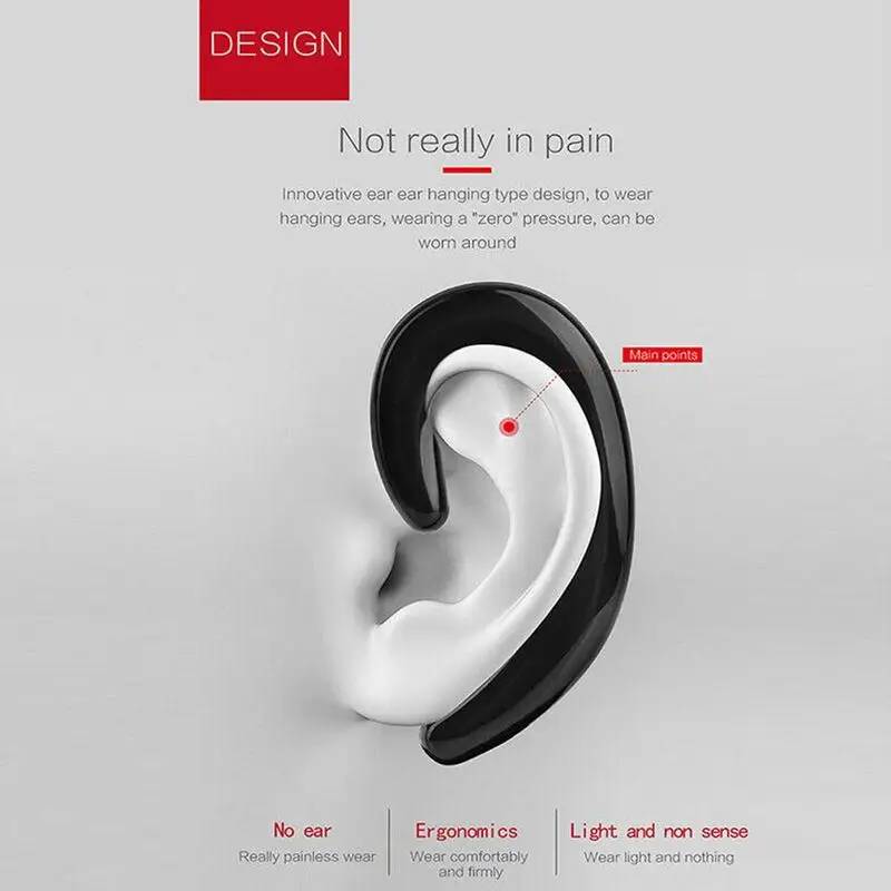 Bluetooth наушники с костной проводимостью не попадают в ухо Беспроводные Подвесные