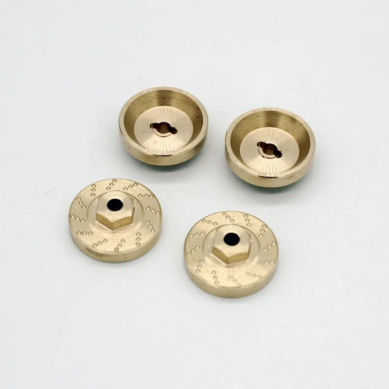 4Pcs Heavy Duty Brass Wheel Hex Adapter Balance Weight for AXIAL SCX24 90081 Upgrades 1/24 RC Crawler Car Parts | Игрушки и хобби