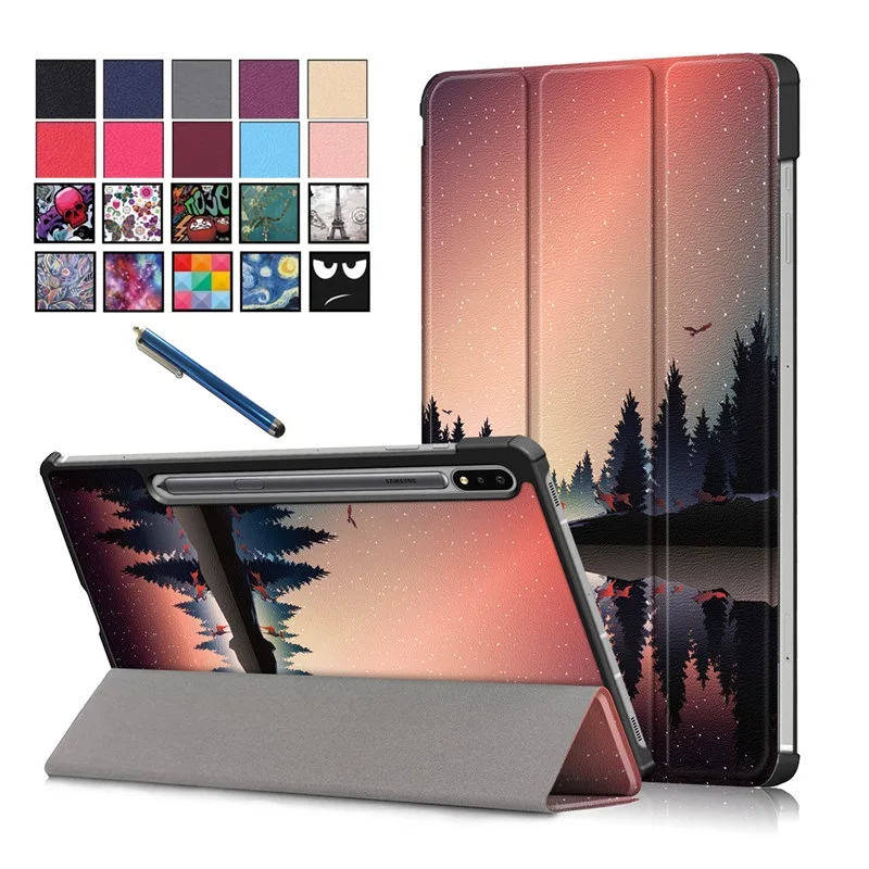 

Чехол для Samsung Galaxy Tab S7 Plus SM 9. 0 T975, кожаный магнитный чехол для Samsung Galaxy Tab S7 Plus, 10,1-дюймовый планшет