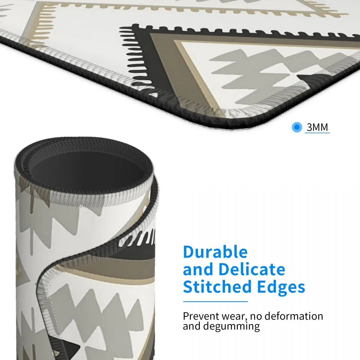 Бежевый винтажный коврик для мыши в ацтекском стиле турецкий килим Навахо