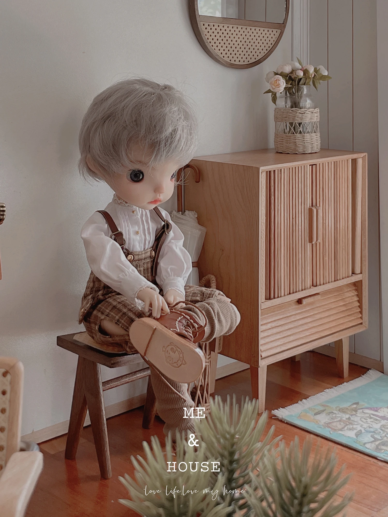 1/6 bjd ob11 miniature dollhouse furniture Mini model Coffee table/side table/low stool | Игрушки и хобби