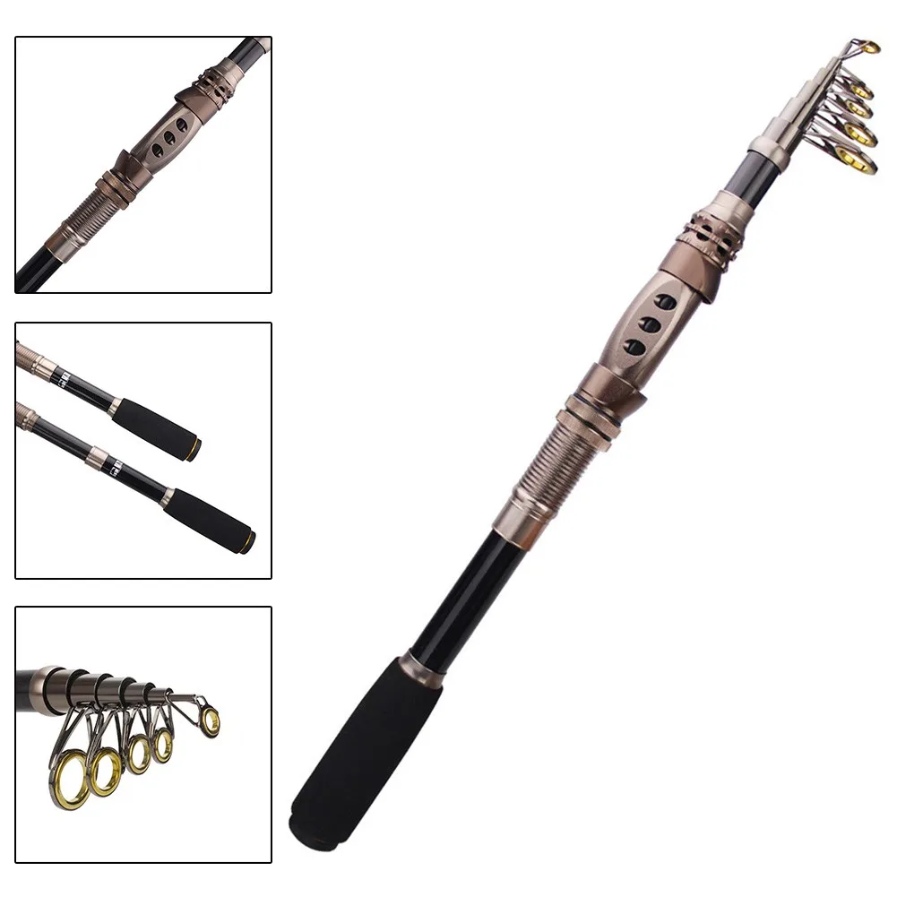 

Telescopic Fishing Rod Portable Spinning High Carbon Fiber Fishing Rod Poles 1.8m-3.3m For Travel Saltwater Freshwater Pesca