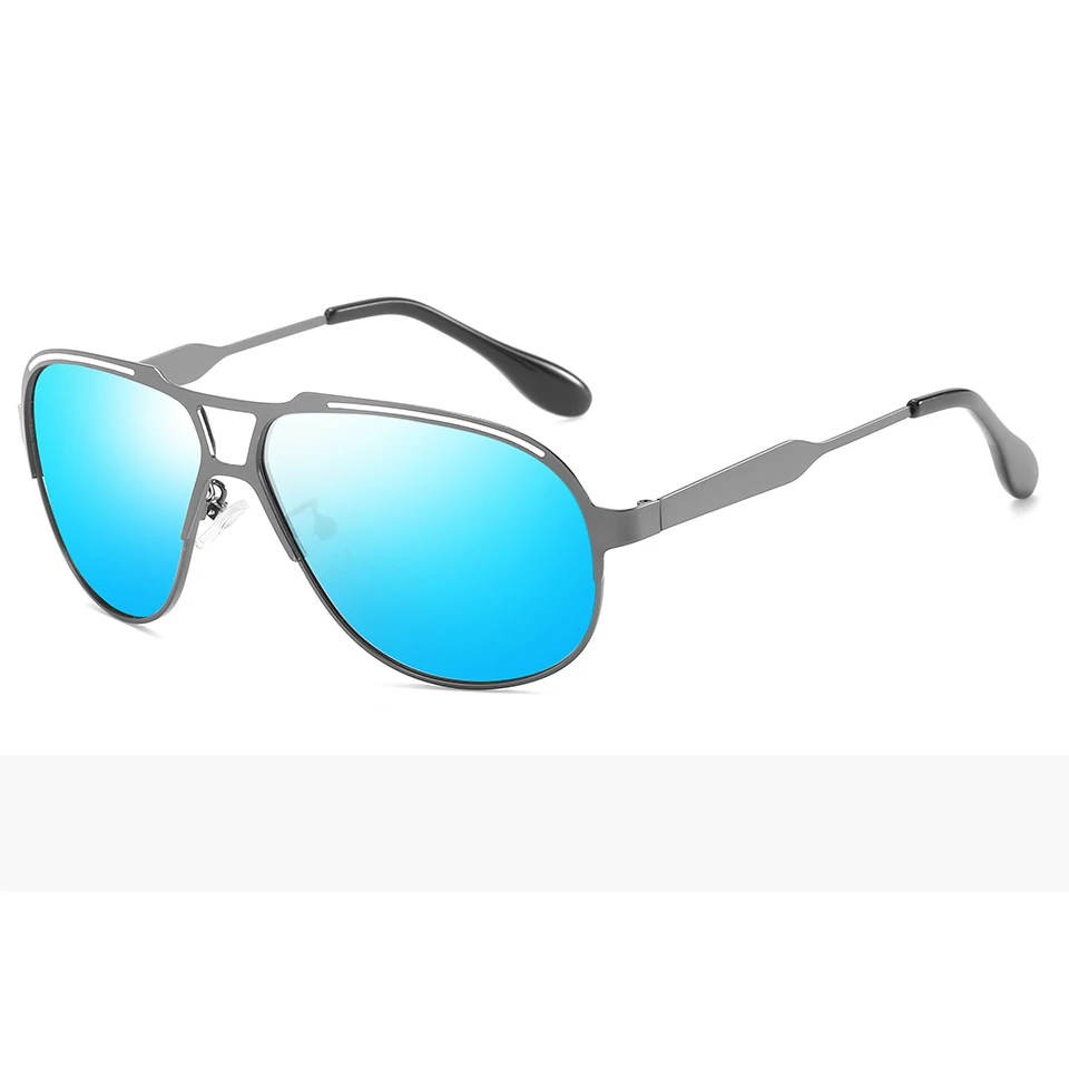 grey blue ELITERA фирменный дизайн мужские поляризованные солнцезащитные очки металлические мужские солнцезащитные очки для вождения квадратные Оттенки UV400 Мужские очки - Цвет линз: grey blue