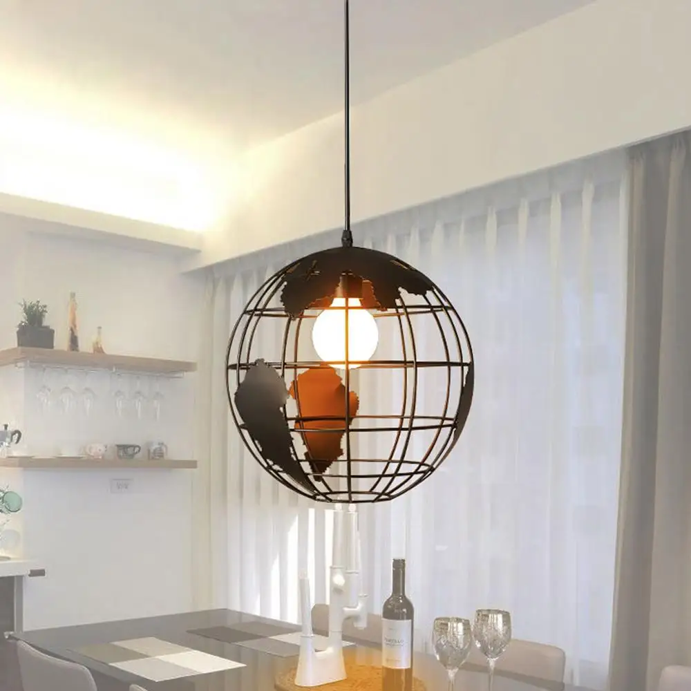 Креативные заземляющие люстры в стиле ретро Лофт железный шар подвесной