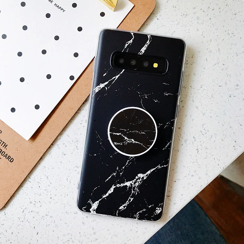 Матовый мраморный узор + складной чехол-подставка для Samsung Galaxy S20 Ultra Note 10 9 S9 S7 Edge S10
