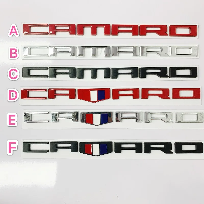 

1x 3D Metal Car Fender Trunk CAMARO FLAG Letter Stickers Emblem Badge Car Styling Decal for Camaro Accessories