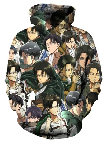 

XS-7XL Anime Attack on Titan Men Women 3D Print Autumn Sportswear Casual Streetwear Tops Hoodies Sweatshirts