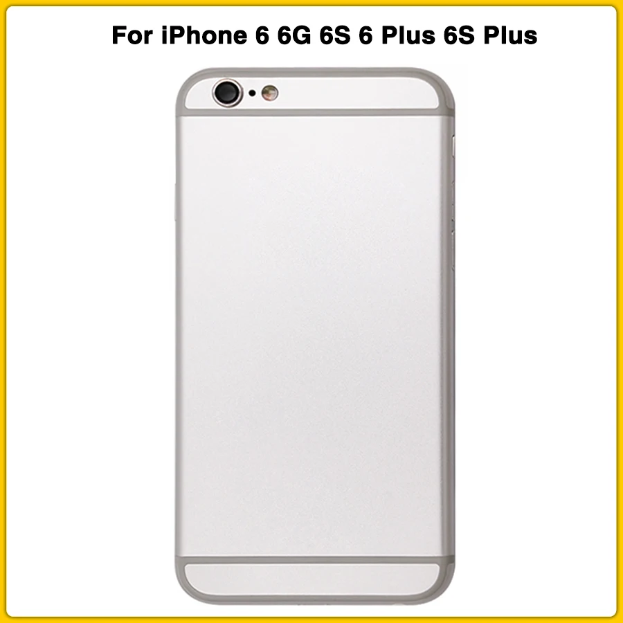 Чехол с полным корпусом для iPhone 6, 6G, 6 S, 6 Plus, 6S Plus, задняя крышка для батареи, задняя крышка для аккумулятора, средняя рамка, рамка, шасси с гибким кабелем