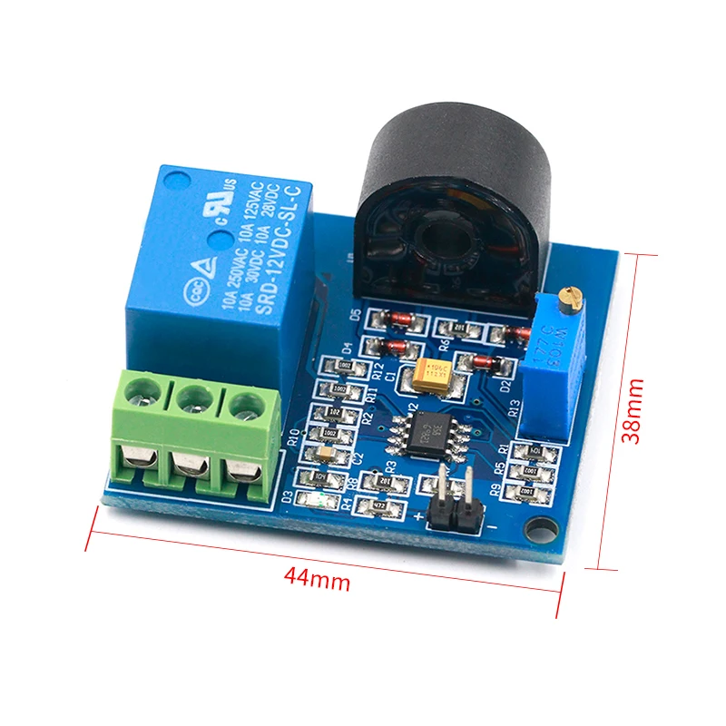 

AC Current Detection Sensor Module 5V 12V 24V Relay Protection Module 5A Over-Current Overcurrent Protection Switch Output