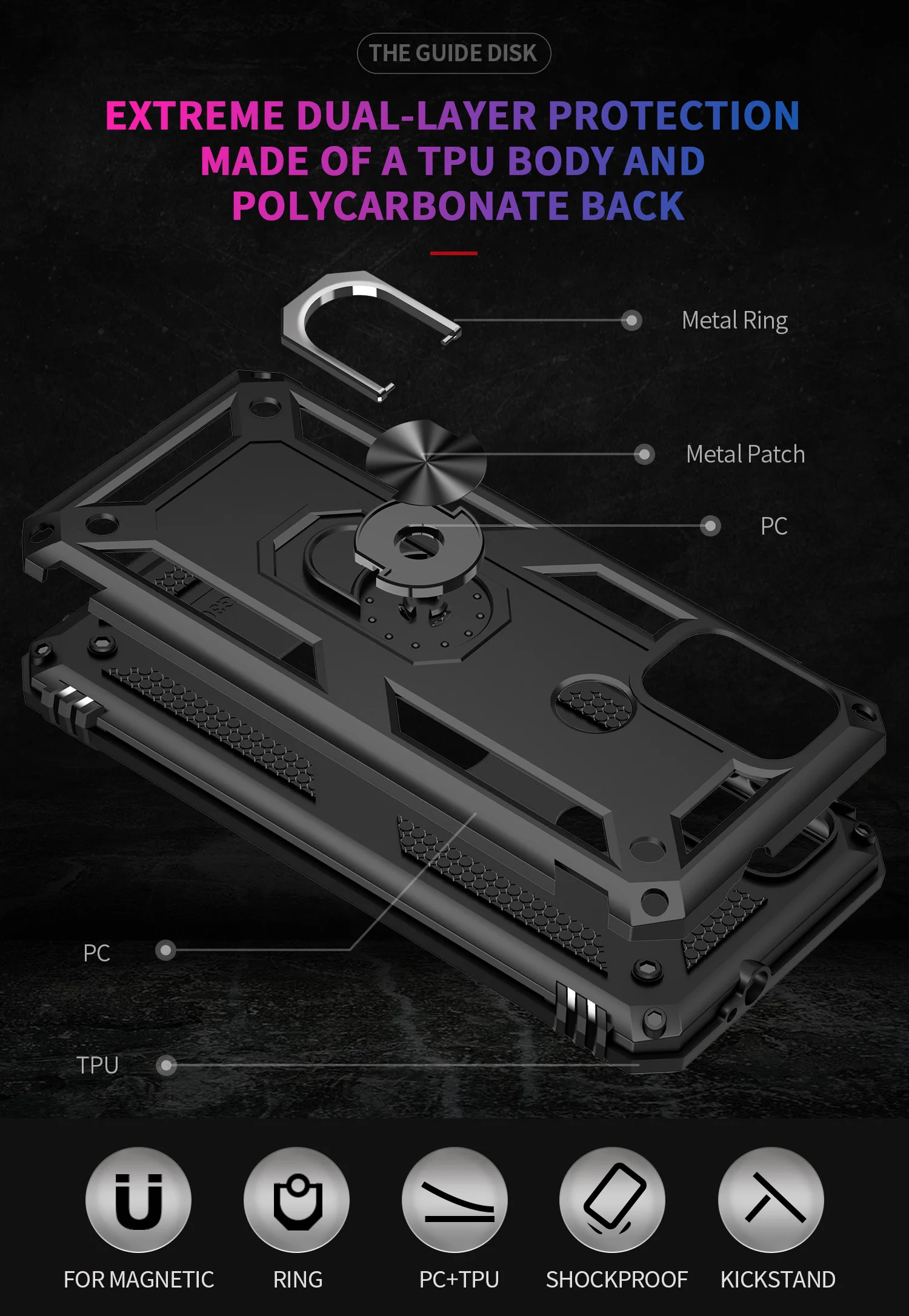 car magnetic holder phone case for motorola moto g60 g50 g40 fusion g30 g20 g10 g100 anti fall armor back cover ring stand case free global shipping