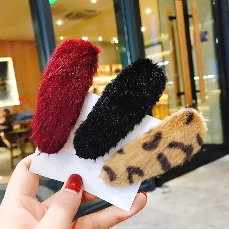 Винтаж с леопардовым принтом плюшевая повязка для волос клип Для женщин резинка