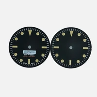 28 5mm dial green luminous date at 3h and 4h fit nh35automatic movement