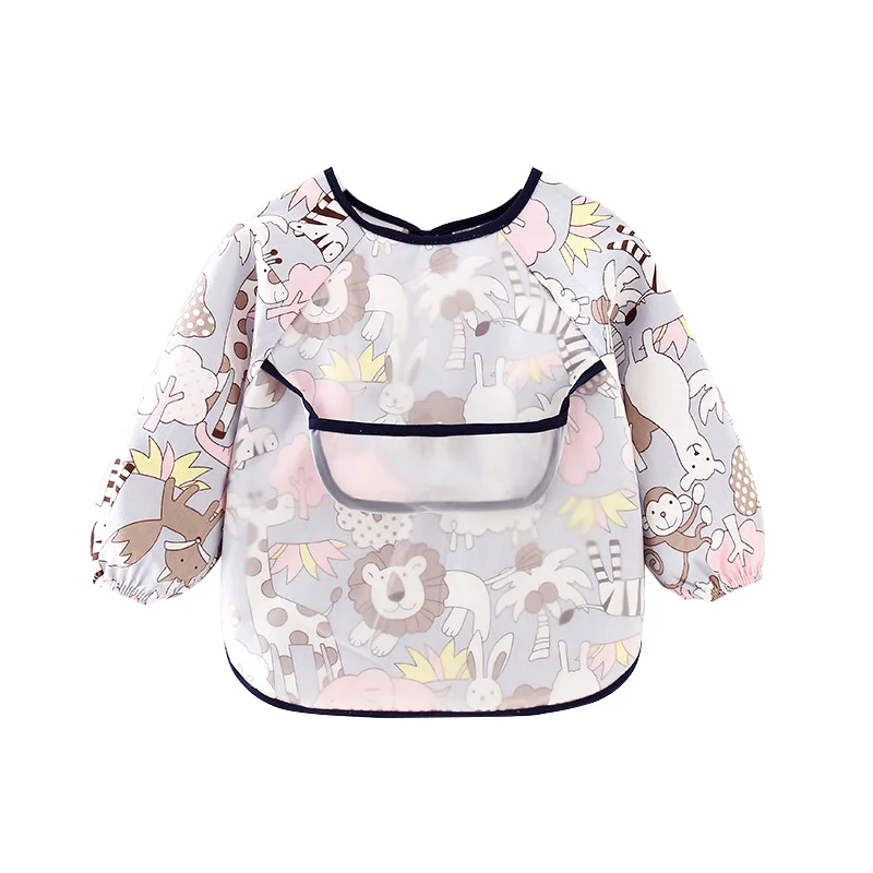 Детский нагрудник водонепроницаемая рубашка с длинным рукавом