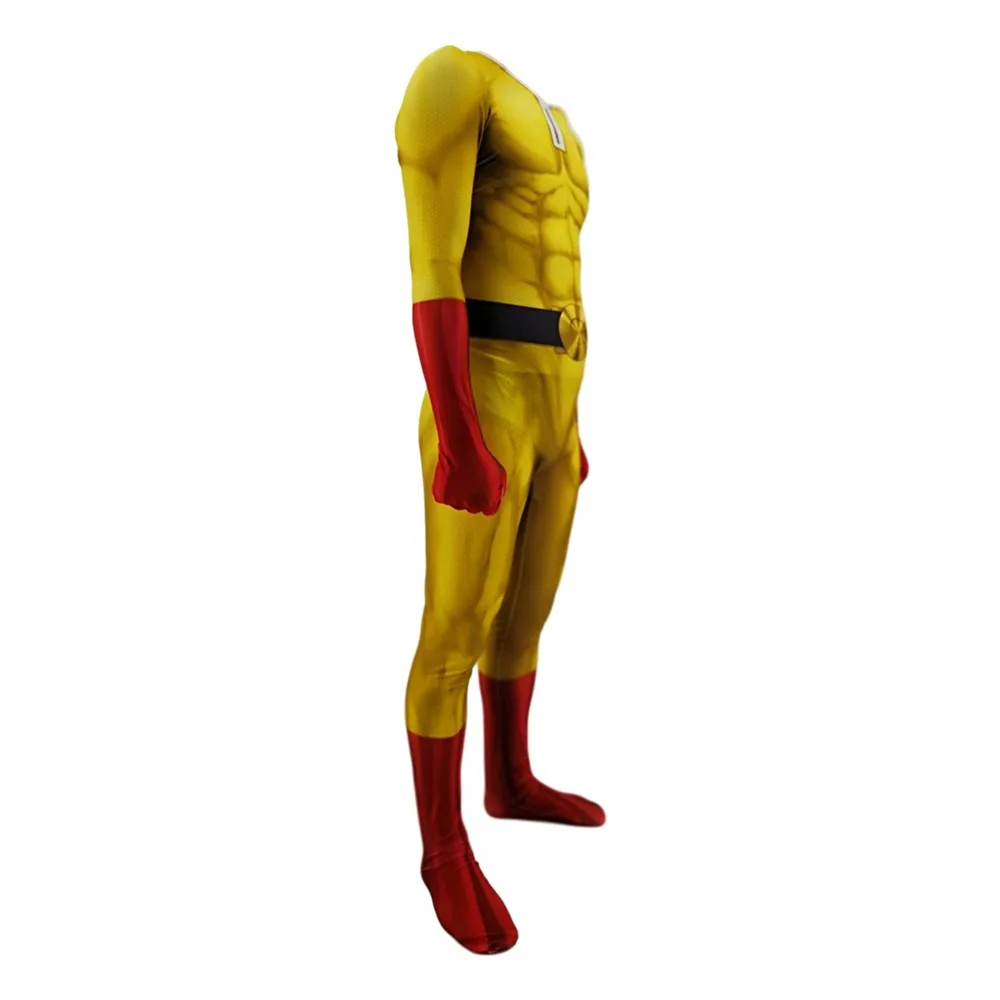 Аниме ONE PUNCH MAN ONE PUNCH-MAN Saitama костюм зентай для косплея плащ-комбинезон халат полный комплект костюм с накидкой
