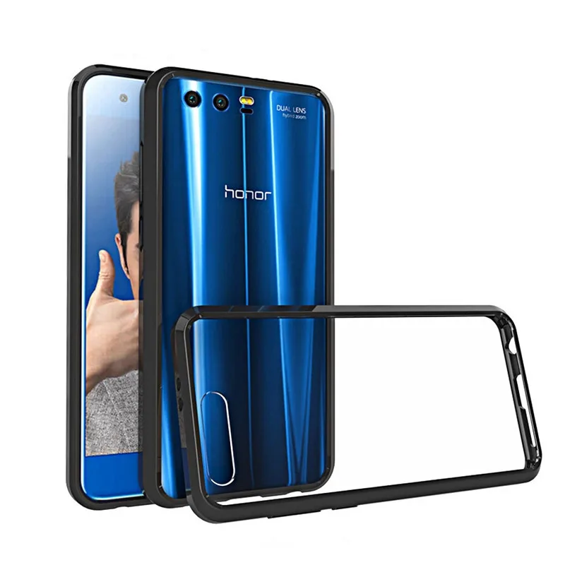 Тонкий гибридный чехол с воздушной подушкой прозрачный прозрачной задней