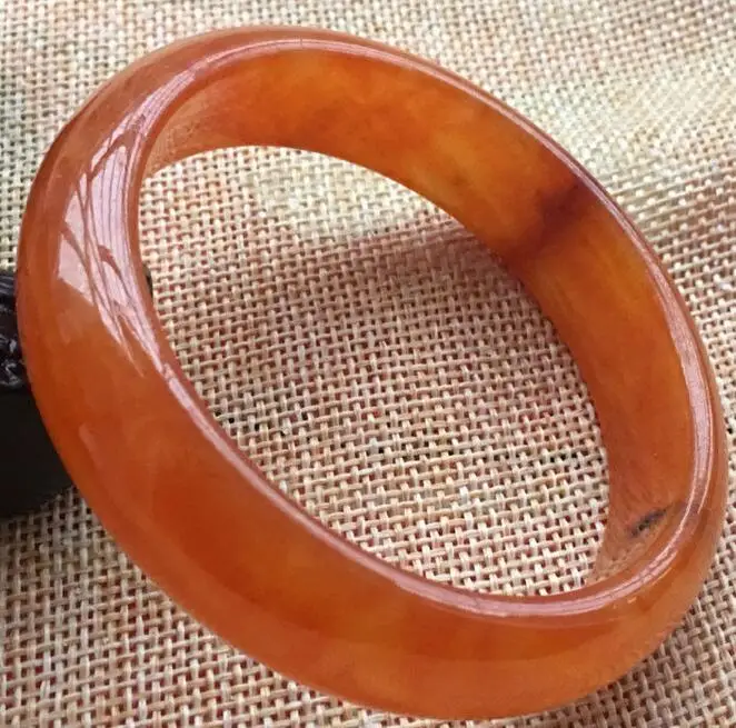 Сертифицированный натуральный желтый красный нефритовый браслет | Украшения и