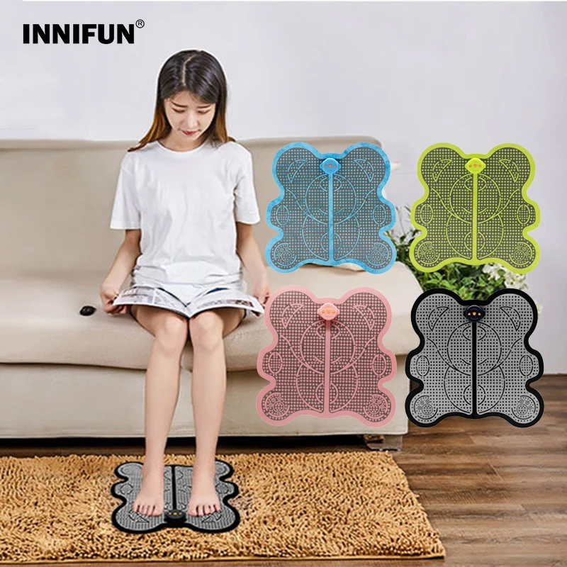 

EMS Physiotherapy Foot Massager Plantar Foot Massage Mat Leg Thin Slimming Electric Massage Pad Accupuncture Relaxation Machine