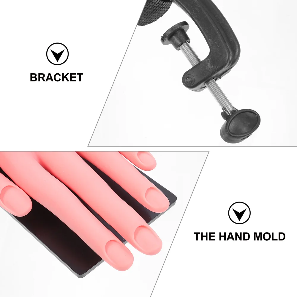 

1 Set of Manicure Practice Hand Model Artificial Hand with Adjustable Bracket