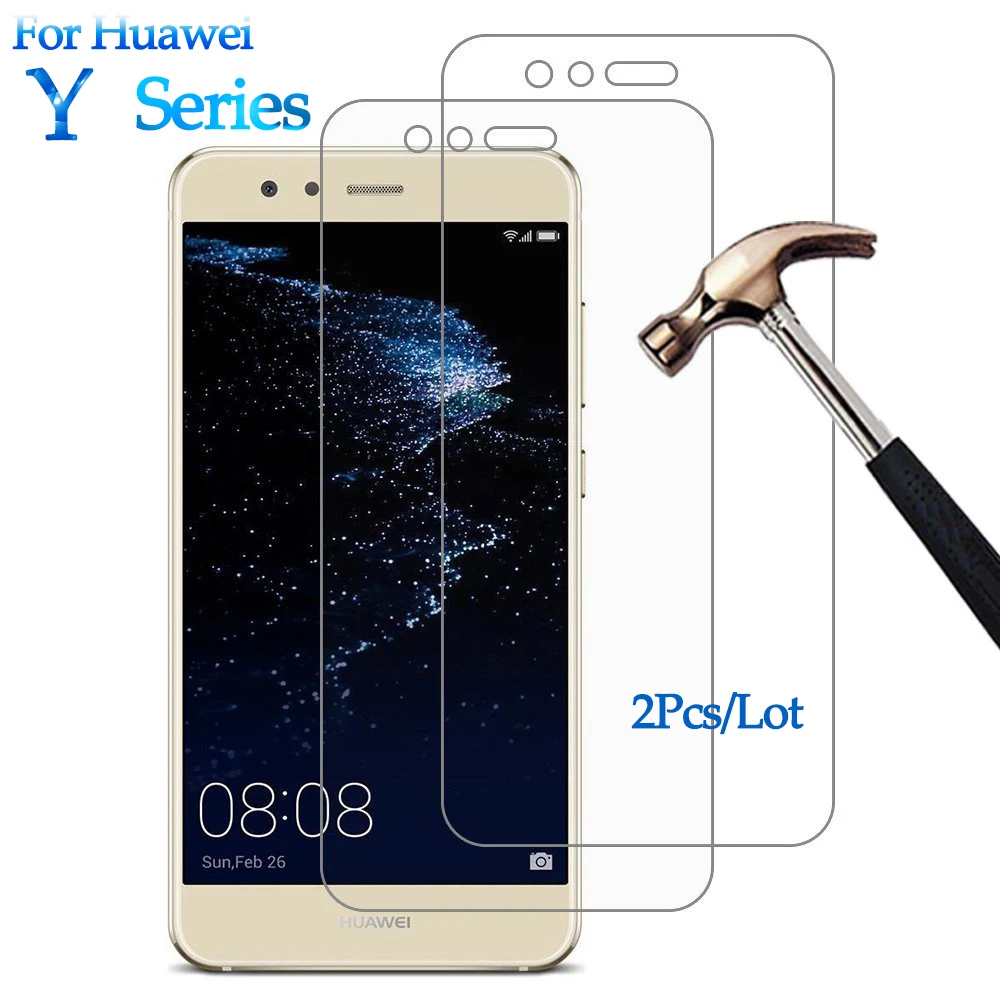 2 шт. закаленное стекло для Huawei Y5ii Y6ii защитное безопасное huawei Y360 Y3 2017 9h стеклянная
