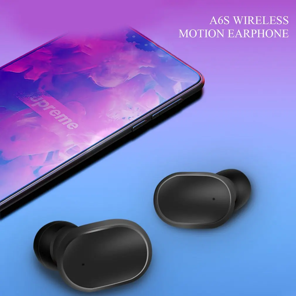 TWS A6S Bluetooth гарнитура PK Redmi Airdots беспроводные наушники 5 0 с шумоподавлением
