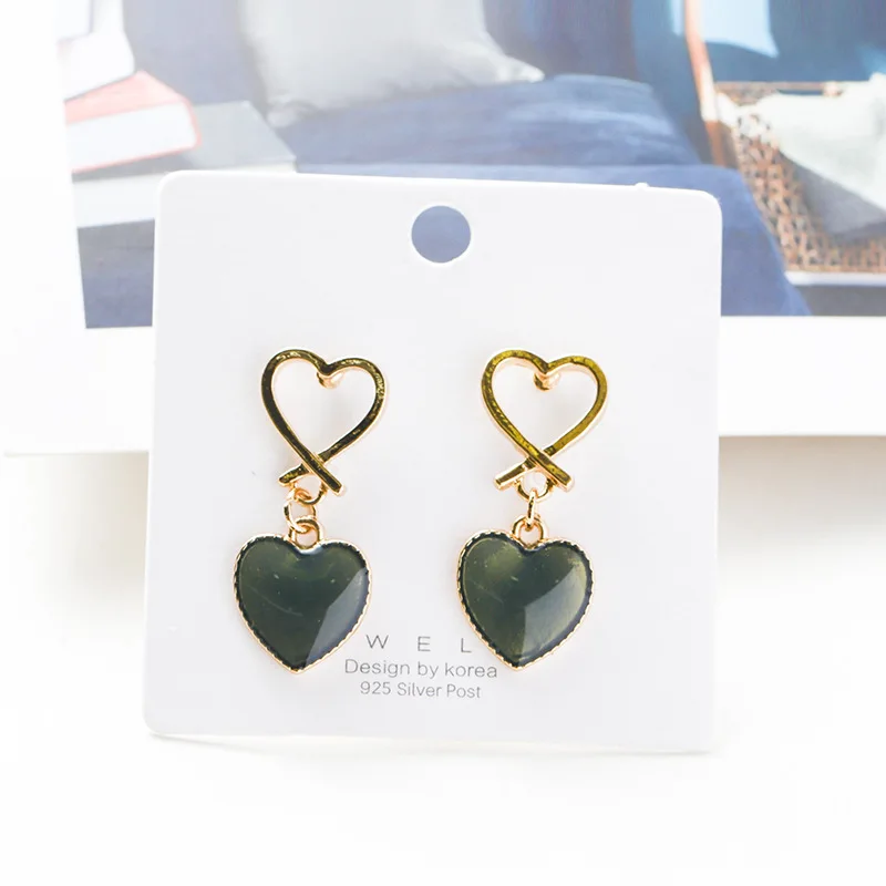 

2020 trend new Korean version of blue-gray Women's earring simple and versatile net red temperament fashion Stud earring jewelry