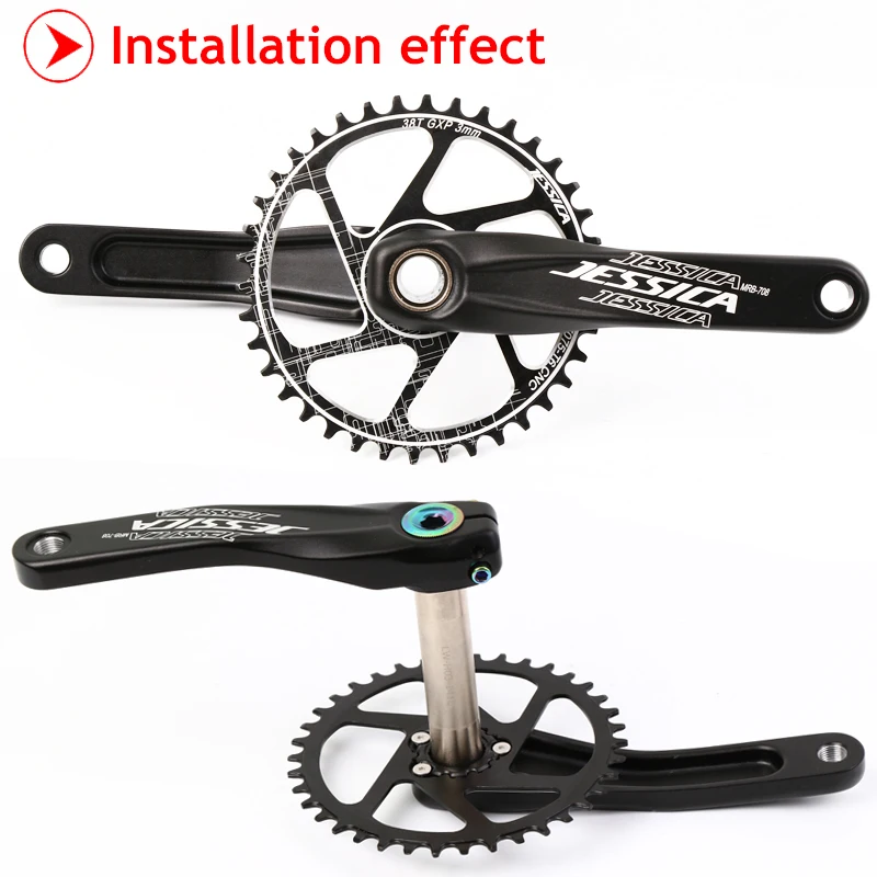 MTB велосипедная звездочка узкая широкая GXP фиксированная передача смещение 3 мм