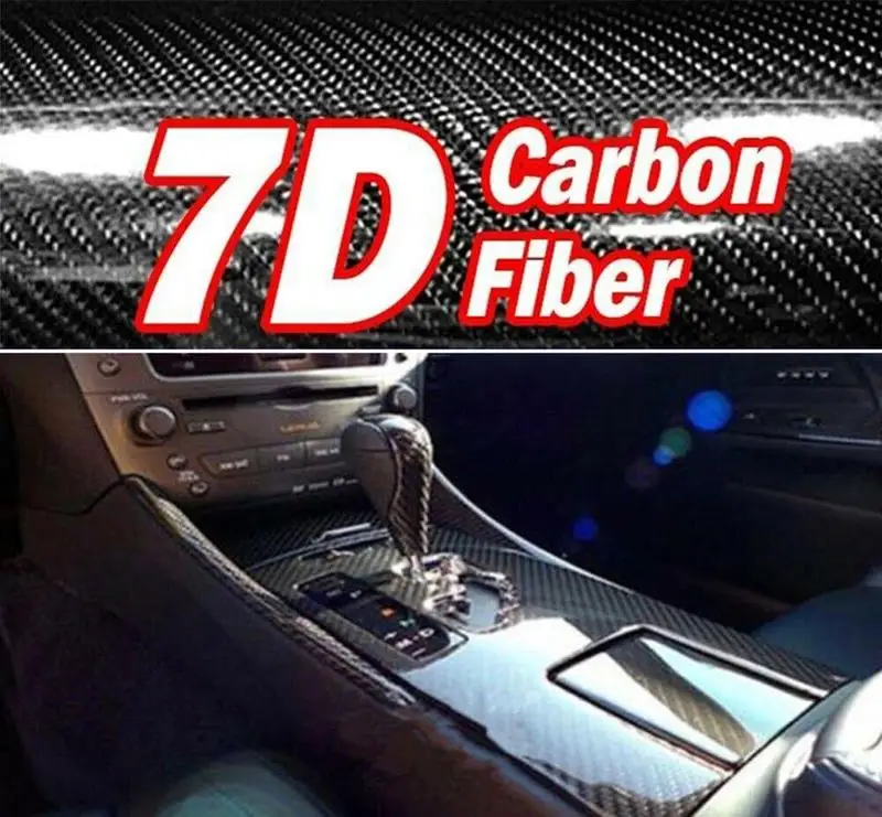 

60x150cm 7D Texture Weave High Glossy Carbon Fiber Car Styling Wrap Motorcycle Car Styling Accessorie Interior Carbon Fiber Film