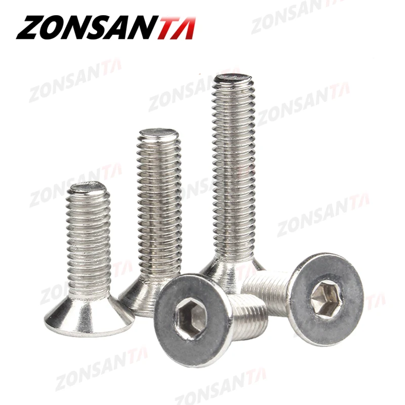 Мебельные винты ZONSANTA M2 M2, 5 M3 M4 M5 M6 Din7991 304, болт из ...