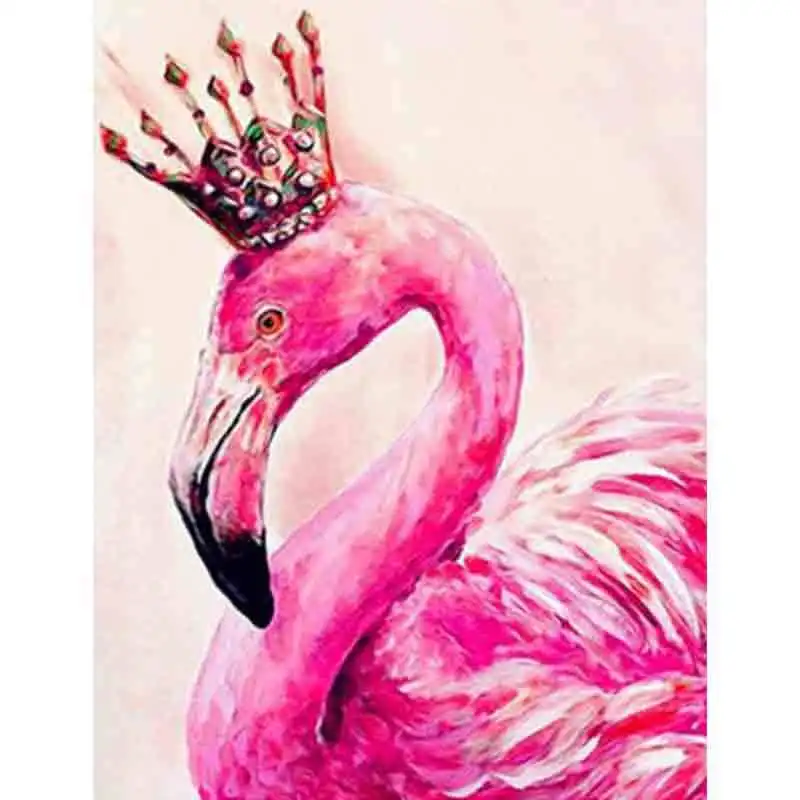 

5D Diy Flamingo Diamond Painting Kit Full Round Drill Diamond Embroidery Mosaic Cross Stitch Home Wedding Decoration Gift