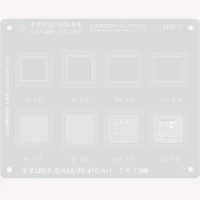 mijing 0 12mm japan steel tin net for iphone 6 7 8 x xs max ipad wifi nand a8 a9 a10 a11 cpu bga reballing stencils square holes
