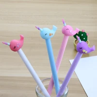 50pcs creative cute unicorn whale cute unicorn shape pen new student stationery 0 5mmgel pens