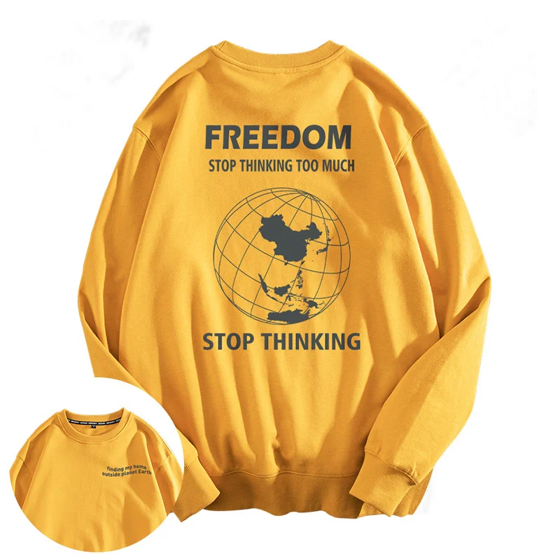 

Осенний свитер, Мужская модная свободная одежда с длинным рукавом для полных мужчин, новинка, мужская одежда на весну и осень, мужской топ с ...