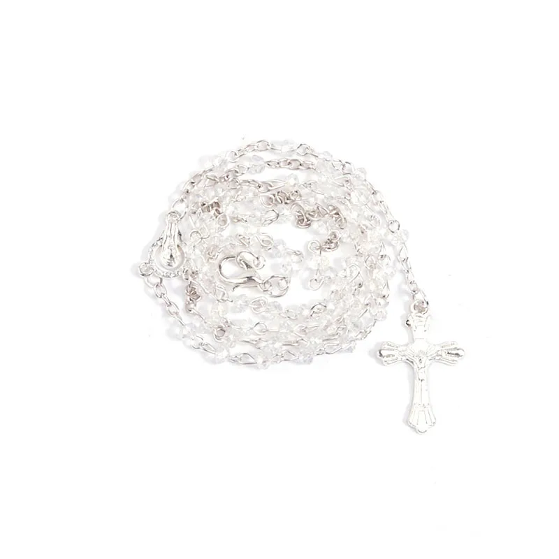 Ожерелье из хрустальных бусин 4 мм в центре Богородицы ожерелье с подвеской