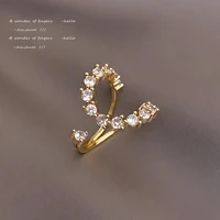 summer 2021 new design sense zircon u shaped gold rings korean fashion jewelry goth girls sexy finger accessories for woman