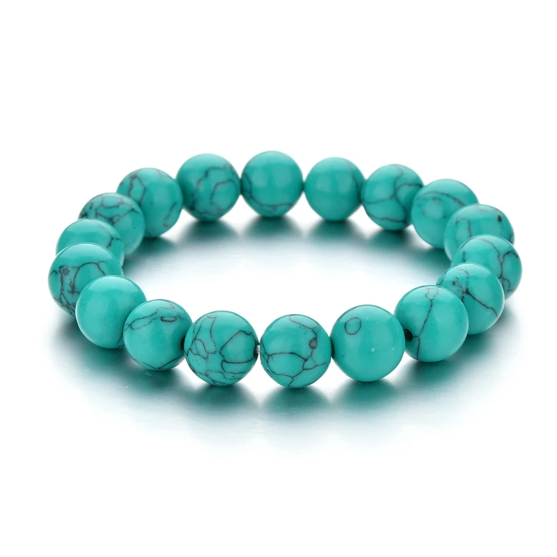 Новый 6/8/10/12 мм браслеты с бусинами из натурального камня браслет на запястье для