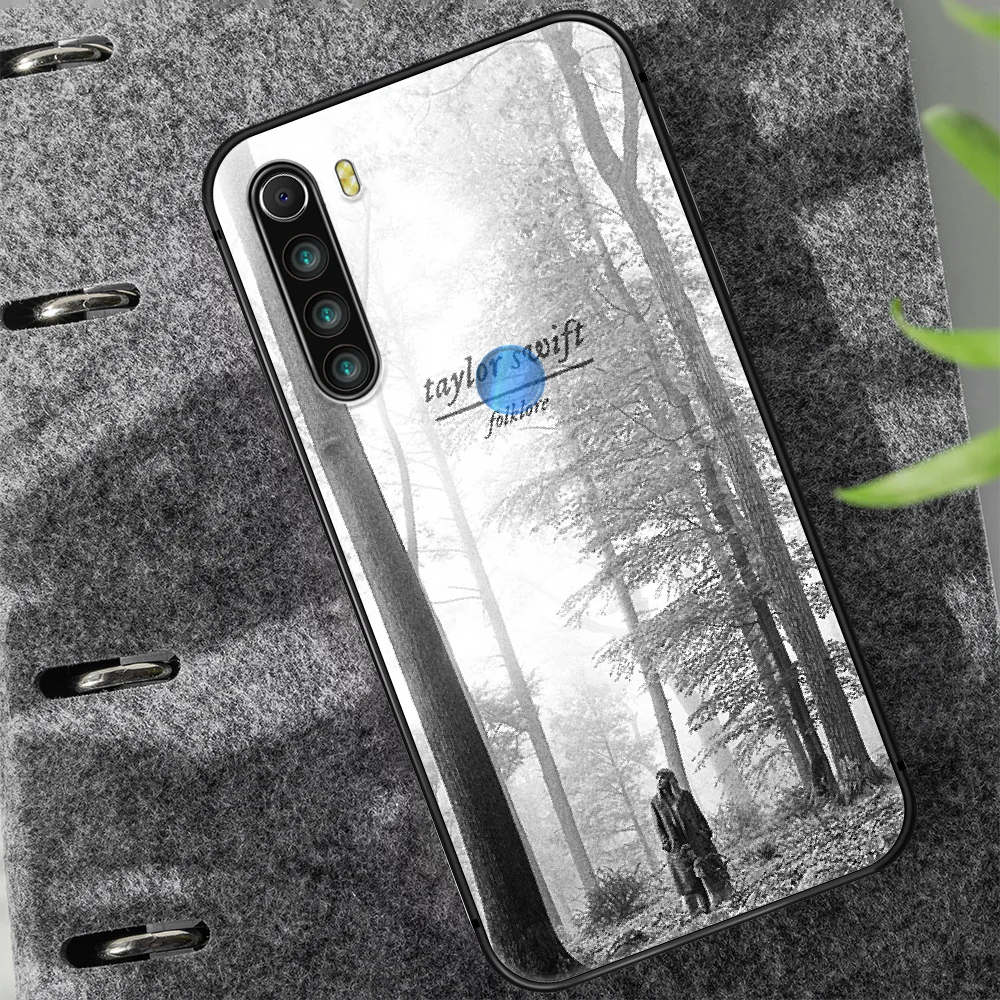 

Taylor Alison Swift Folklore Phone Case Cover Hull For XIAOMI Redmi 7 7a 8 8a 9 10X NOTE 6 7 7s 8 8t 9 9s Pro Max black Etui