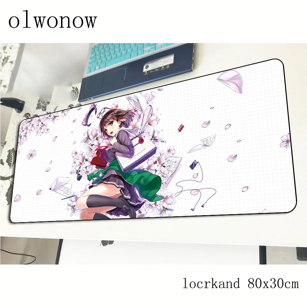 Коврик для мыши Saenai Heroine no Sodatekata, 3d 80x40, игровой коврик для мыши, модные персонализированные коврики для мыши, коврик для мыши s, коврик для клавиатуры и ПК