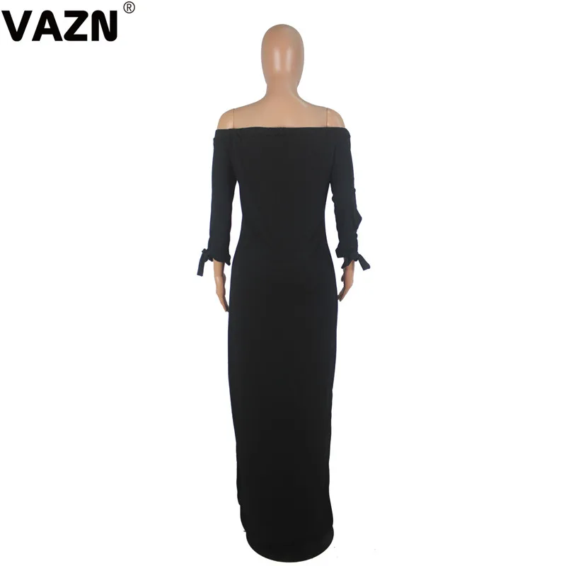 VAZN GSD19161 осень 3 цвета мультфильм с открытыми плечами Staright Свободные Элегантные праздничные юные платья Новое дизайнерское платье женское платье