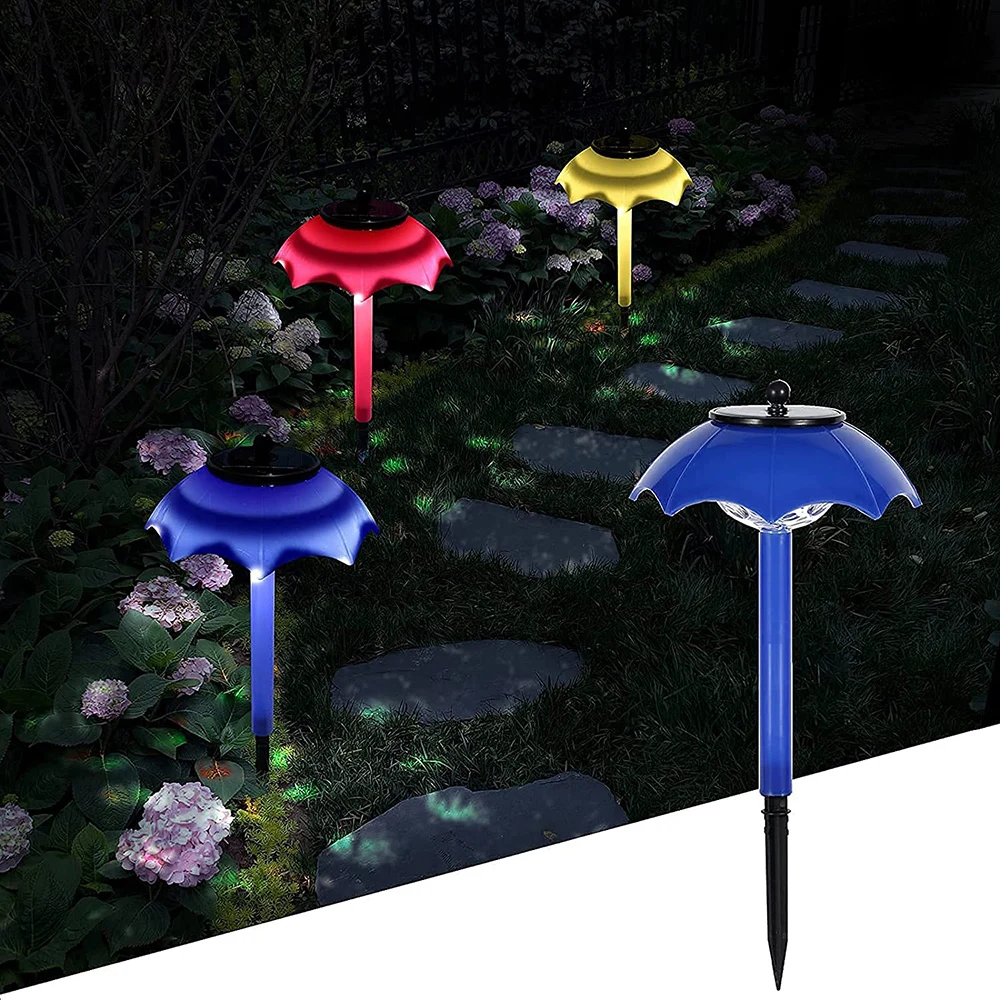 

Solar Powered Mini Umbrella LED Outdoor Garden Light Pathway Light Waterproof led Solar Lawn Light Yard Lawn Decoration