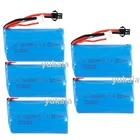 1-5 шт. wltoys 104310 104311 18301 18302 MN99S D90 Q1 H101 Запчасти для радиоуправляемых лодок автомобилей дронов 7,4 в 2200 мАч 2 литий-полимерных аккумулятора 18650 см разъем