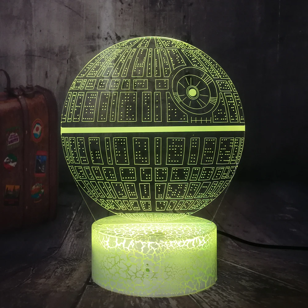 Светодиодный ночник Звездный фильм смерти 3D лавовый из фильма Звездные войны