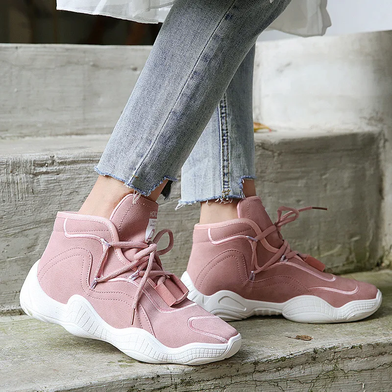 VSIOVRY Hot Sell High-Top Sneakers Women Suede Upper Breathable Walking Sports Fitness Shoes Comfortable Running for | Спорт и