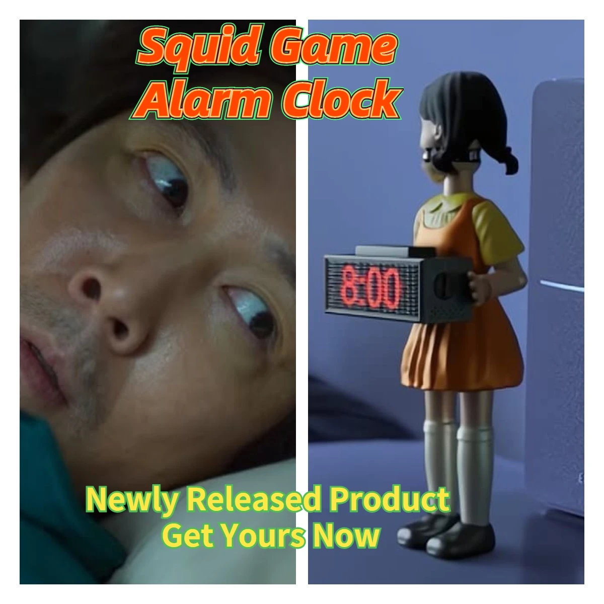 

Fire Bullet, чтобы разбудить вас, игра кальмар, часы, игра кальмар, будильник, игра кальмар, кукла, игра кальмар, маска, игра кальмар, костюм