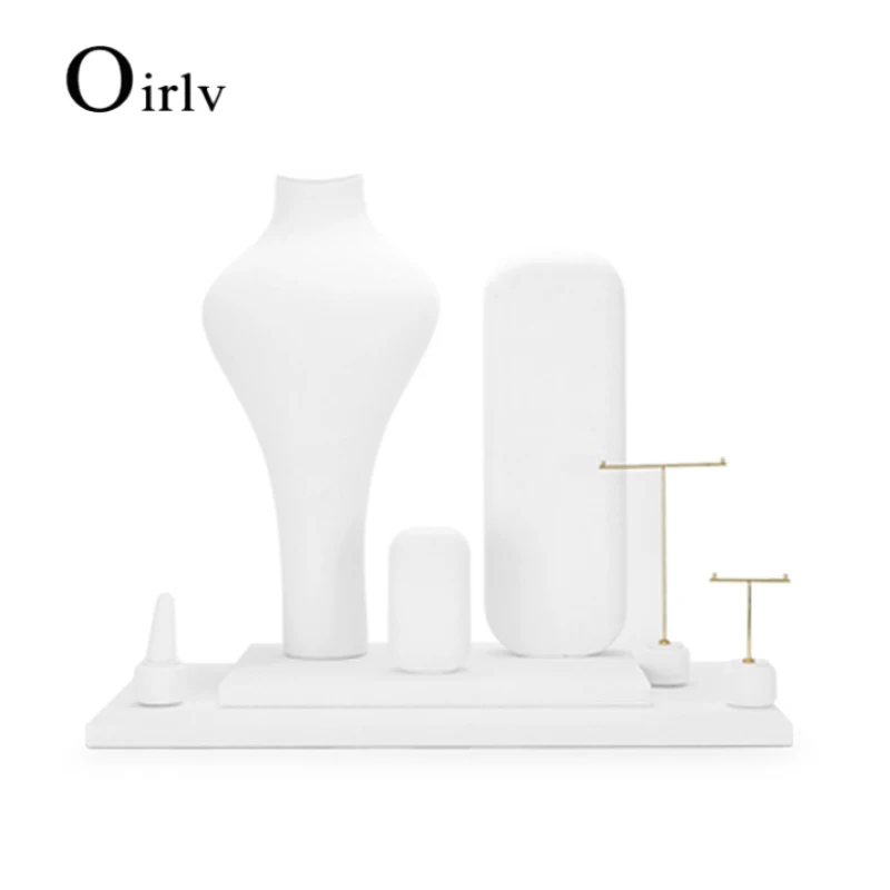 Oirlv Jewelry Display Set Mannequin Necklace Stand Ring Organizer Earring Storage Jewelry Organizer Jewelry Storage